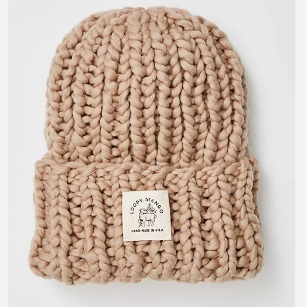 NWOT Free People Loopy Mango Winter Beanie